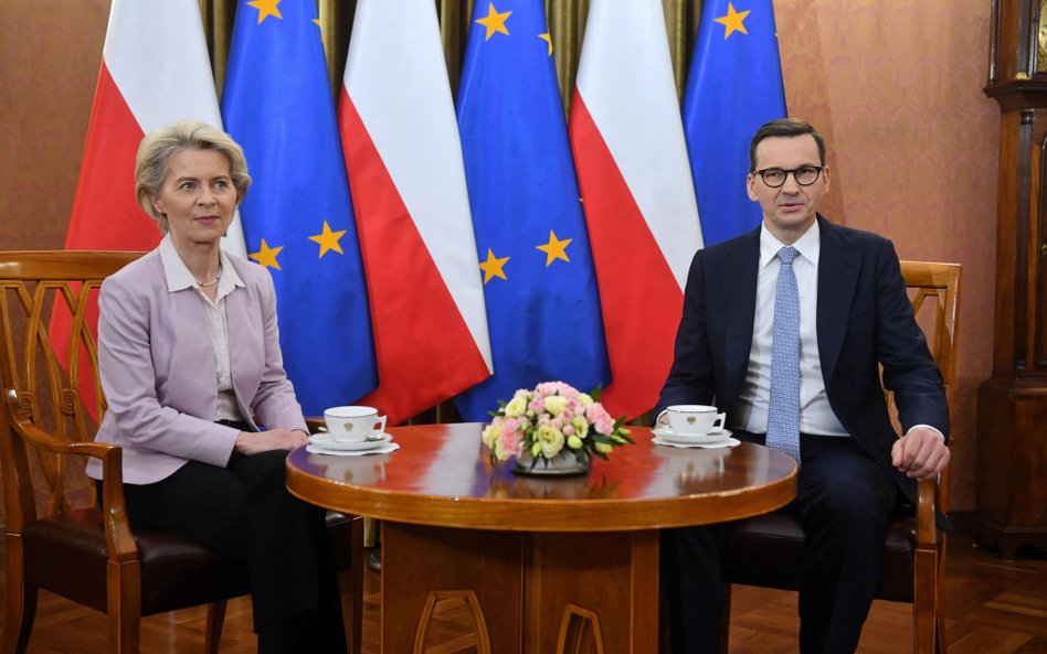 Ursula von der Leyen i Mateusz Morawiecki