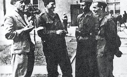 Oficerowie Zgrupowania „Żyrafa”, w skład którego wchodził IV Batalion OW PPS: rtm. Eugeniusz Śliwińs