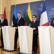 Ministrowie spraw zagranicznych (od lewej): Łotwy Krisjanis Karins,  Estonii Margus Tsahkna,  Litwy 