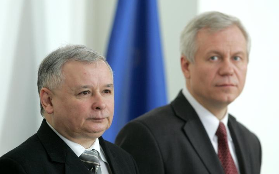 Jarosław Kaczyński i Marek Jurek (2007 r.)