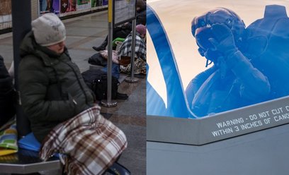 Stacja metra w Kijowie podczas alarmu lotniczego, F-16 w bazie w Krzesinach i szef MSZ Iranu Abbas A