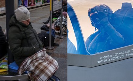 Stacja metra w Kijowie podczas alarmu lotniczego, F-16 w bazie w Krzesinach i szef MSZ Iranu Abbas A