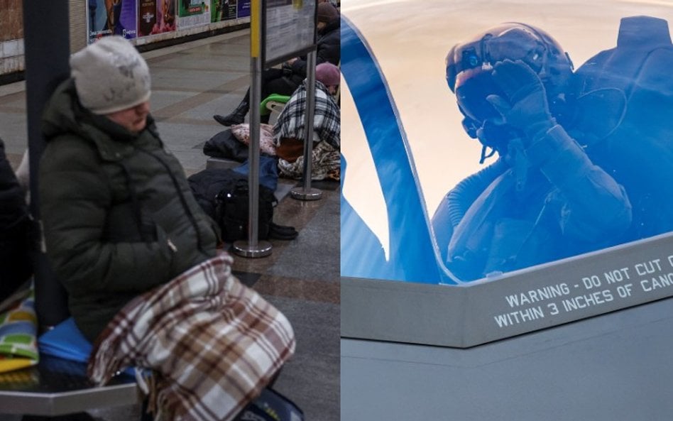 Stacja metra w Kijowie podczas alarmu lotniczego, F-16 w bazie w Krzesinach i szef MSZ Iranu Abbas A