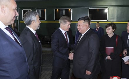 Kim Dzong Un po przybyciu do Rosji