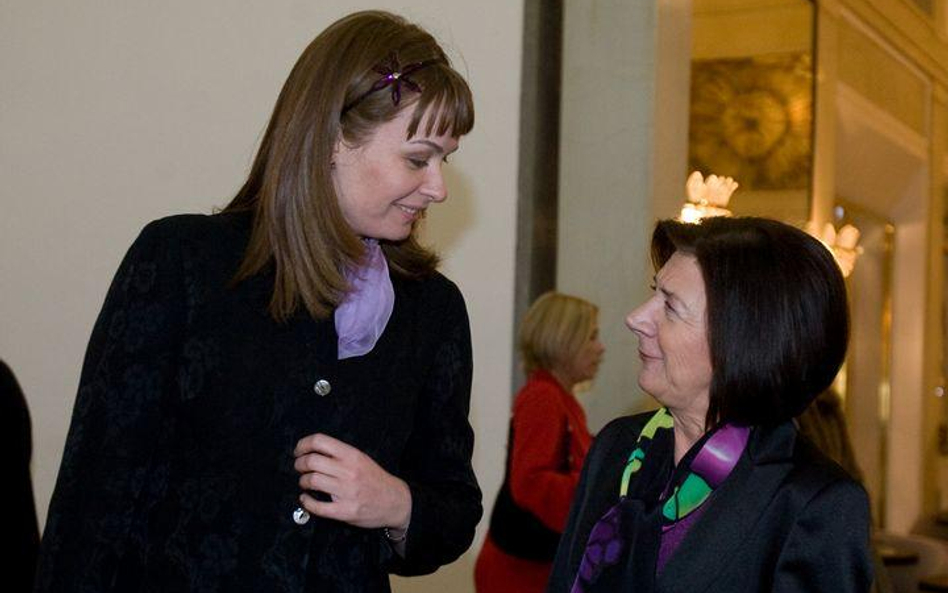 Sandra E. Roelofs Saakaszwili i Maria Kaczyńska, zdjęcie zrobione w lutym 2009 r.