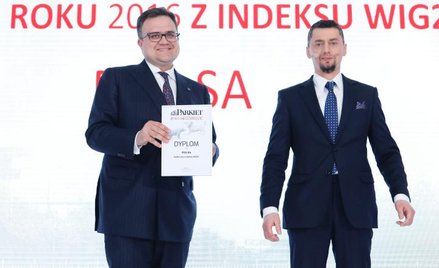 Michał Krupiński, były już prezes PZU, oraz Andrzej Stec, redaktor naczelny „Parkietu”