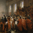 Napoleon Bonaparte obala Dyrektoriat i ustanawia Konsulat podczas zamachu stanu 18 Brumaire'a VIII (