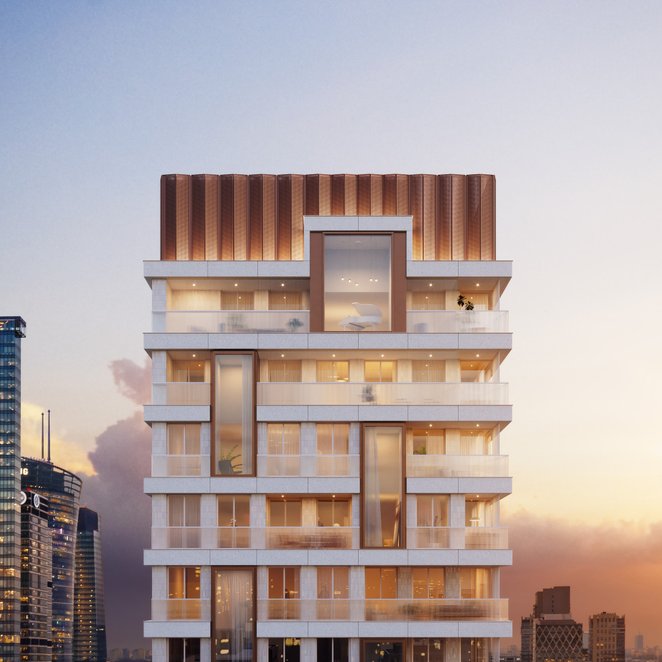 Charakterystycznym elementem budynku będą wysokie, panoramiczne okna, które w częściach wspólnych ob