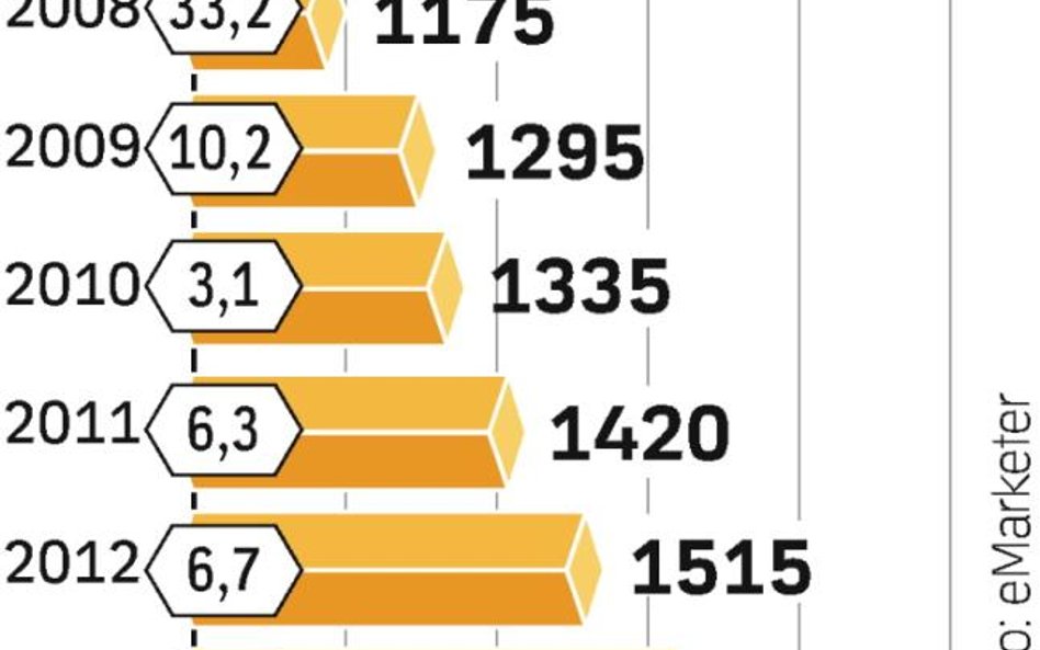 W 2008 r. wydatki na reklamę w sieciowych społecznościach wzrosły o 33,8 proc. W tym roku będzie to 