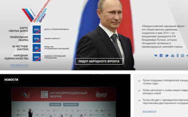 Witryna internetowa Ogólnorosyjskiego Frontu Ludowego (ONF)