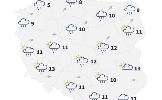 Prognoza pogody na wtorek