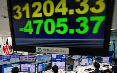 Japoński indeks Nikkei stracił  ponad 12 proc., najwięcej od 1987 r.