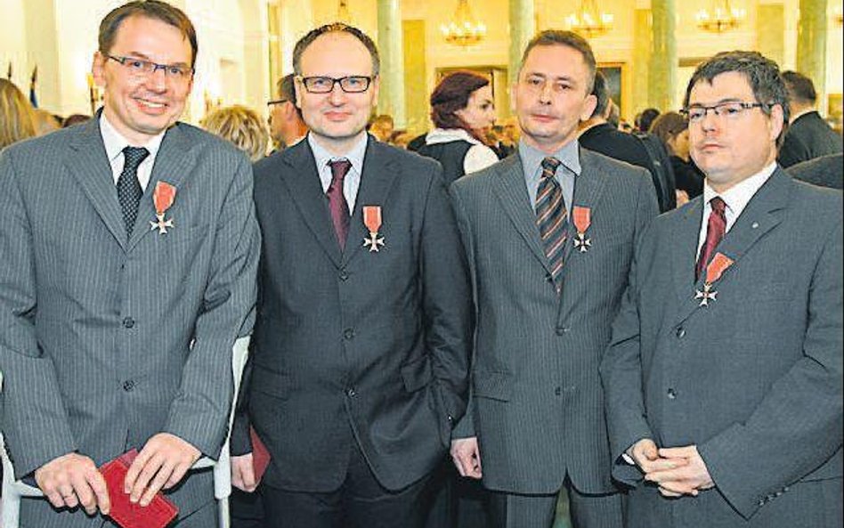 Odznaczeni autorzy i redaktorzy „Rz”: Igor Janke, Paweł Lisicki, Piotr Skwieciński i Dominik Zdort