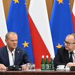 Premier Donald Tusk i minister sprawiedliwości, prokurator generalny Adam Bodnar