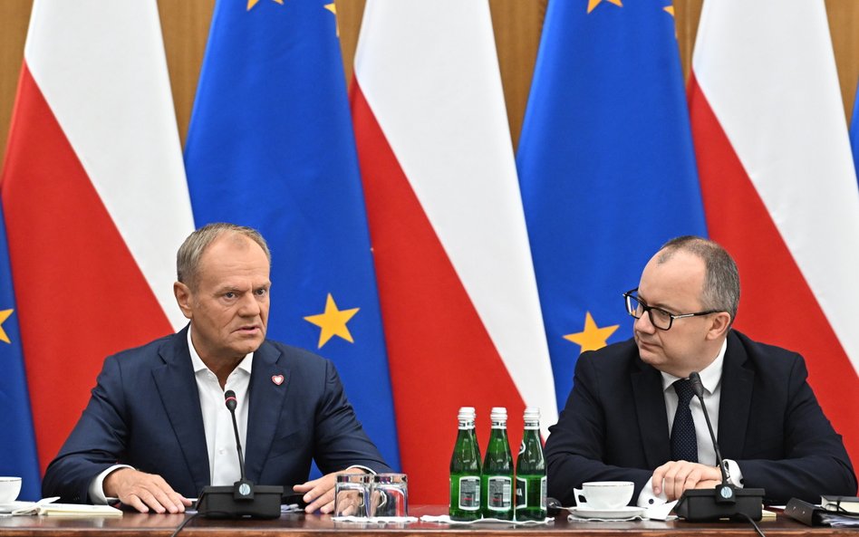 Premier Donald Tusk i minister sprawiedliwości, prokurator generalny Adam Bodnar