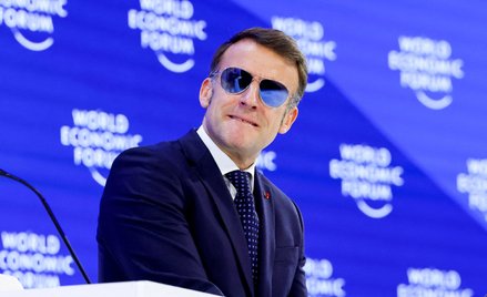 Macron w Davos: Chciałbym zniesienia ceł między UE i USA