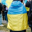 Ukrainian flags at an anti-war demonstration in Berlin