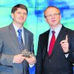 Prezes GPW Ludwik Sobolewski (z prawej) ma nadzieję, że Eko Holding zarządzany przez Krzysztofa Grad