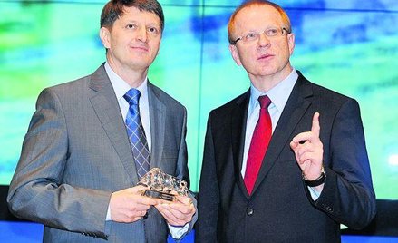 Prezes GPW Ludwik Sobolewski (z prawej) ma nadzieję, że Eko Holding zarządzany przez Krzysztofa Grad