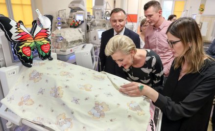 Para prezydencka odwiedziła sześcioraczki i ich rodziców