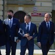 Przewodniczący Platformy Obywatelskiej RP Donald Tusk, lider Ruchu Polska 2050 Szymon Hołownia i prz