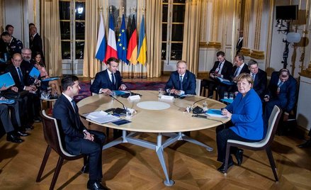 Przywódcy Ukrainy, Francji, Rosji i Niemiec rozpoczęli rozmowy w poniedziałek wieczorem