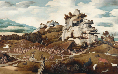 „Krajobraz z epizodem z podboju Ameryki” – obraz niderlandzkiego malarza Jana Mostaerta z ok. 1535 r