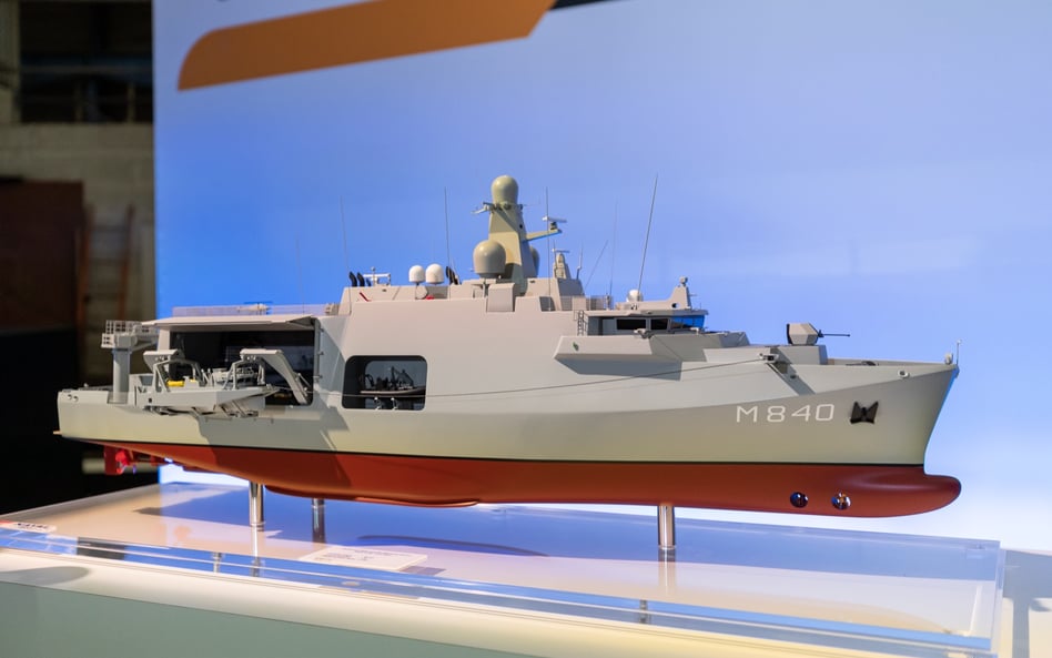 Model holenderskiego niszczyciela min Zr.Ms. Vlissingen.