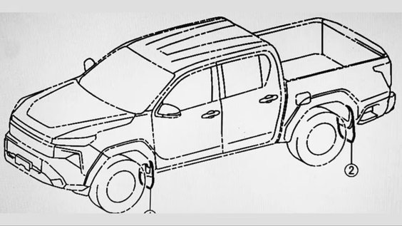 Rysunek patentowy nowego Hiluxa