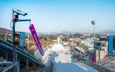Kamery na dużej skoczni olimpijskiej w Pjongczangu