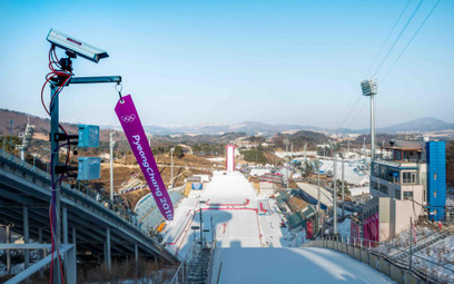 Kamery na dużej skoczni olimpijskiej w Pjongczangu