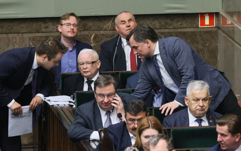 Jarosław Kaczyński w sejmowych ławach