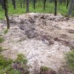 Miejsce w lesie pod Bydgoszczą, w którym znaleziono rakietę