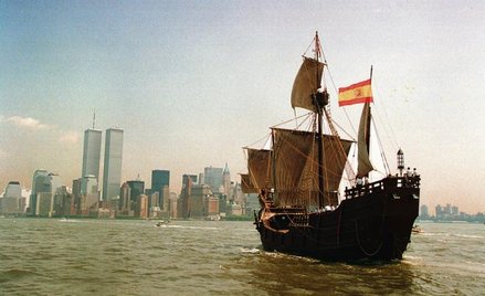 Replika „Santa Marii” u brzegów Nowego Jorku podczas regat w 1992 r. A dokąd dopłynął oryginał?