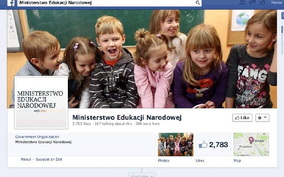 Specjaliści od marketingu nie zostawiają na facebookowym profilu resortu edukacji suchej nitki