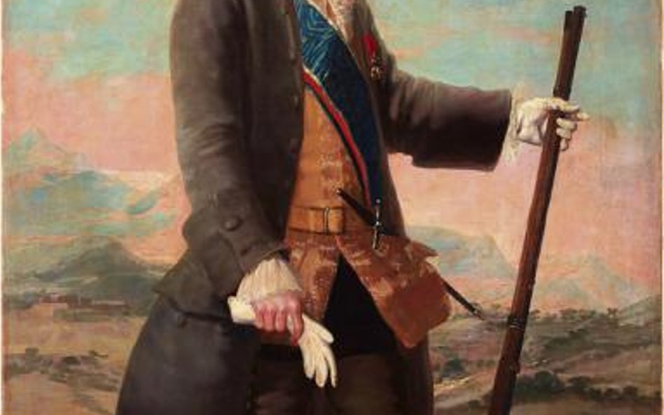 „Król Karol III w stroju łowieckim” (1786): władca nieheroiczny