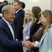 Premier Donald Tusk oraz minister funduszy i polityki regionalnej Katarzyna Pełczyńska-Nałęcz na pos
