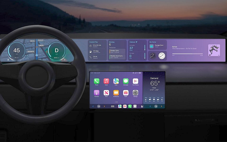 W przyszłości  Apple Carplay ma mieć możliwość wyświetlania takich danych jak np. prędkość, obroty s