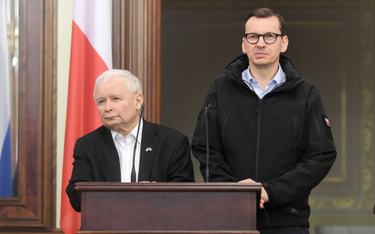 Jarosław Kaczyński i Mateusz Morawiecki w Kijowie