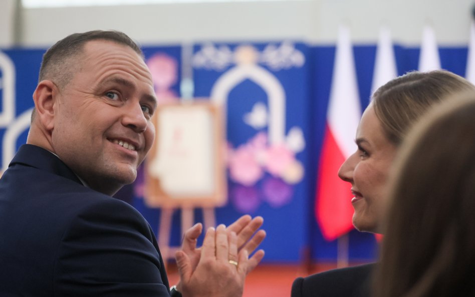 Prezydent RP Karol Nawrocki i pierwsza dama Marta Nawrocka (podczas inauguracji roku szkolnego 2025/