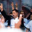 Piotr Duda podczas demonstracji przed Pałacem Prezydenckim. 24 maja 2012