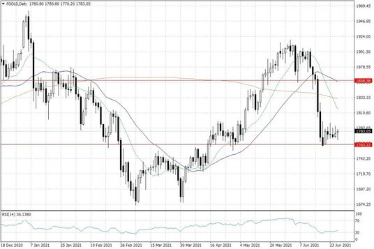 Notowania złota – dane dzienne