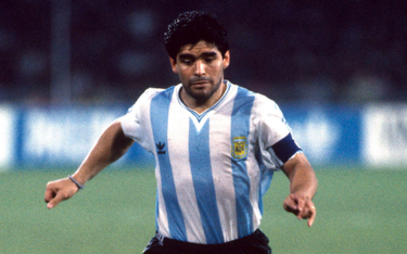 Maradona odwiedził centrum prasowe mundialu w Meksyku, ale nie obdarzył nas najmniejszym uśmiechem. 