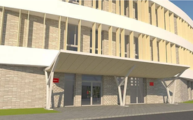 Projekt zakłada budowę trzykondygnacyjnego obiektu o zwartej bryle, wyposażonego w instalację fotowo