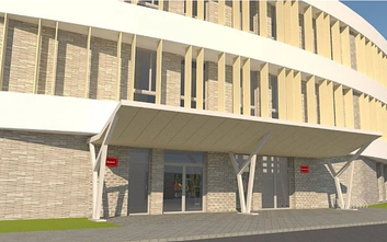 Projekt zakłada budowę trzykondygnacyjnego obiektu o zwartej bryle, wyposażonego w instalację fotowo