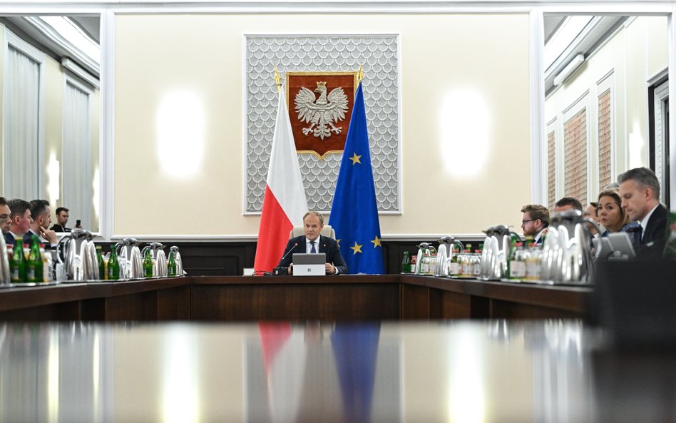 Premier Donald Tusk na posiedzeniu rządu