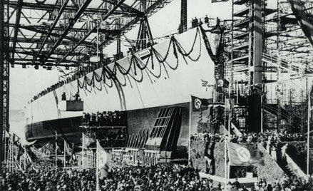 Uroczyste wodowanie „Bismarcka” w stoczni Blohm i Voss w Hamburgu, 14 lutego 1939 r.