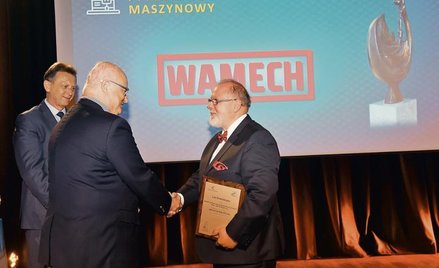 Nagrodę w kategorii elektrotechnika i przemysł maszynowy odebrał Piotr Wąsik, prezes spółki Wamech, 