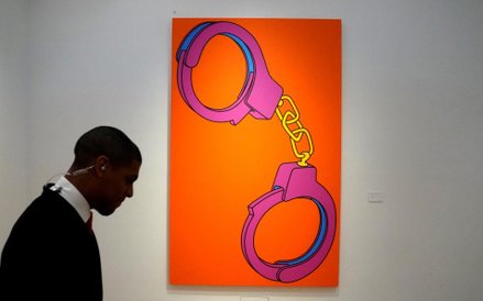 Michael Craig-Martin "Handcuffs"