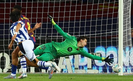 Wojciech Szczęsny zastąpił w bramce Barcelony kontuzjowane- go Joana Garcię